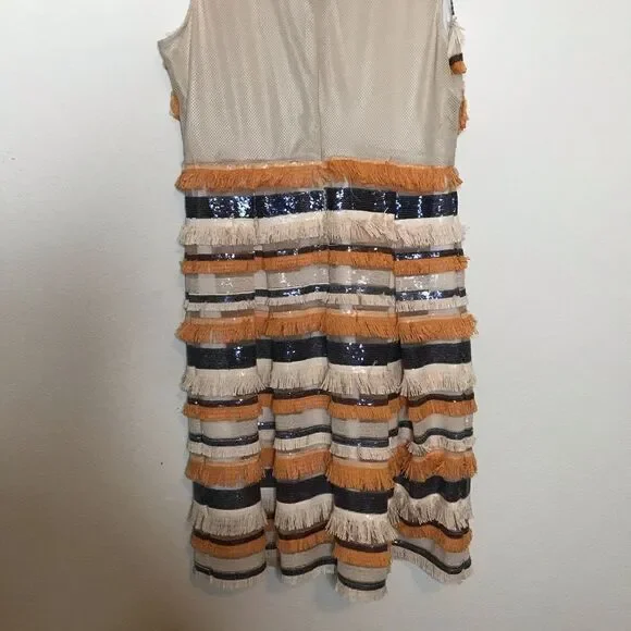 Eva mendes fringe sequin fit‎ and flare dress - Picture 5 of 8